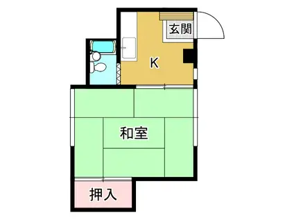 中井マンション(1K/2階)の間取り写真