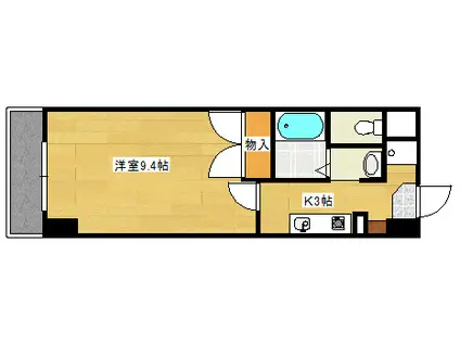 西広島ビレッジ(1K/8階)の間取り写真