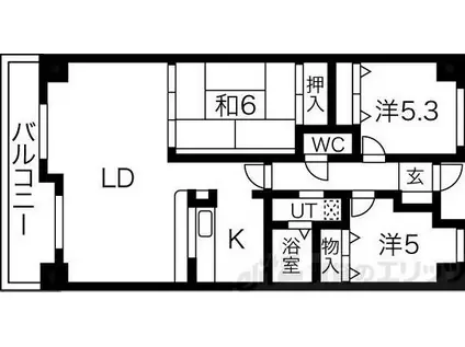 アビタシオン橋本II(3LDK/2階)の間取り写真