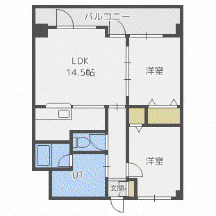 メープル川沿(2LDK/2階)の間取り写真