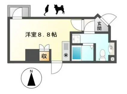 MSマンション(ワンルーム/2階)の間取り写真