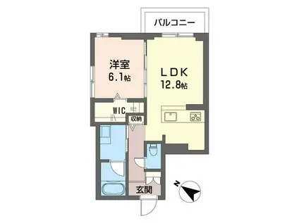 ウィズプラス東川口(1LDK/2階)の間取り写真