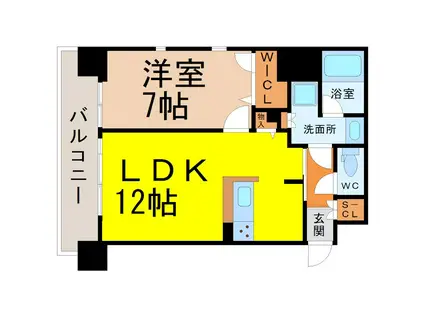 ファーストレジデンス栄(1LDK/9階)の間取り写真