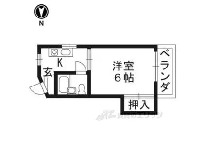 グリシーヌ丹波橋(1K/3階)の間取り写真