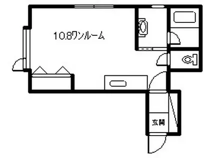 アムール医大前(ワンルーム/1階)の間取り写真