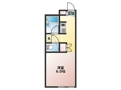 DOLCEII(1K/2階)の間取り写真