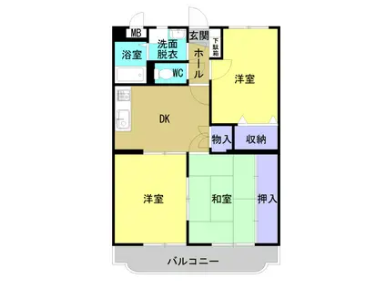 モンルポ(3DK/2階)の間取り写真