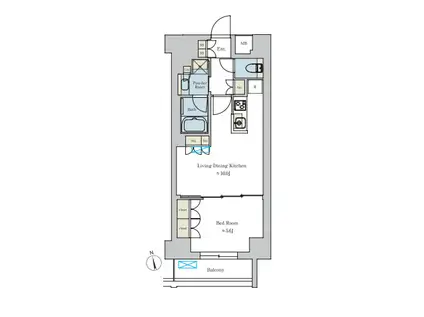 BRILLIA IST 池尻大橋 ブリリアイスト池尻大橋(1LDK/5階)の間取り写真
