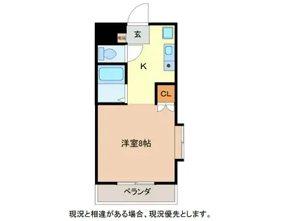 開運ハイツ南俣(ワンルーム/1階)の間取り写真