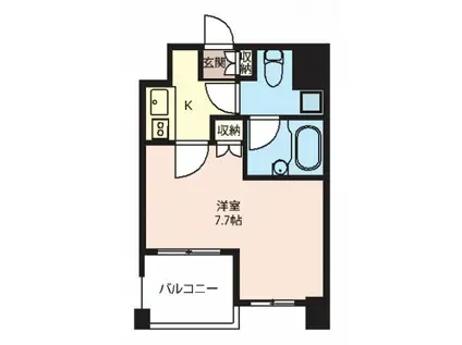 エスティメゾン浅草駒形(1K/7階)の間取り写真