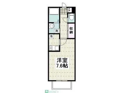 CURRENTS湘南(1K/1階)の間取り写真