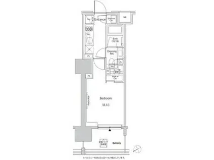 ザ・パークハビオ目白タワー(1K/7階)の間取り写真