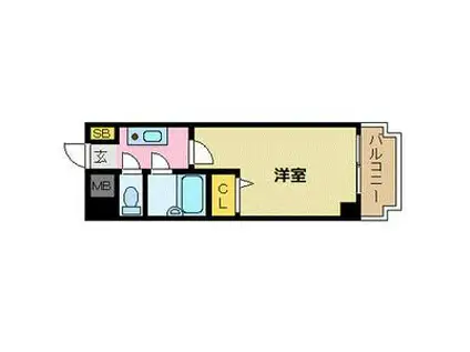 ラ・レジダンス・ド・パルム(1K/3階)の間取り写真