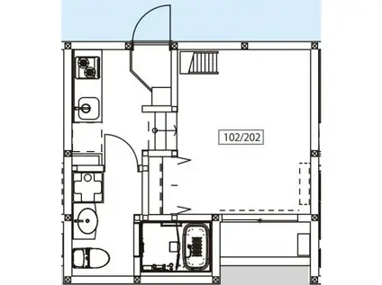 GRANHOME(1K/1階)の間取り写真