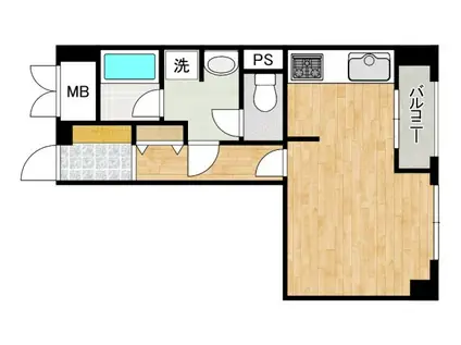 パストラルハイム面影橋(ワンルーム/4階)の間取り写真