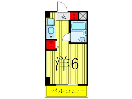 THE田中屋(ワンルーム/2階)の間取り写真