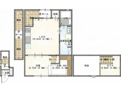 LE LIEN助実 (1LDK/3階)の間取り写真