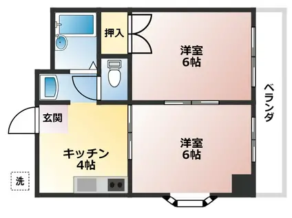 ステラ湘南平塚(2K/3階)の間取り写真