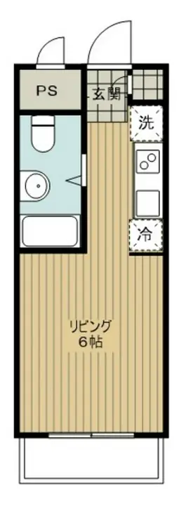 財盛マンション稲城 1階階 間取り