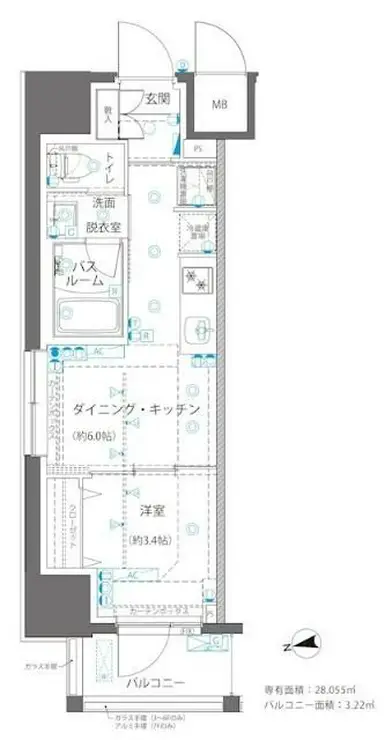 ZOOM浅草WEST 6階階 間取り