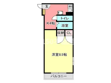 レジデンスTL西荘(1K/3階)の間取り写真