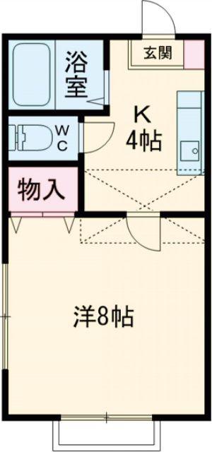 ホープハイツ(1K/2階)の間取り写真