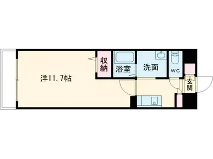 THE RESIDENCEPARK佐賀駅南I(1K/3階)の間取り写真