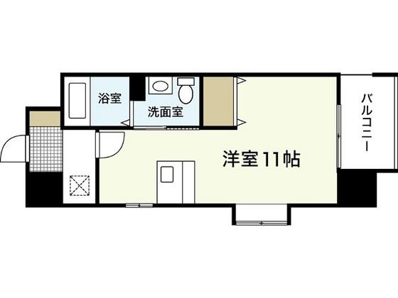 FKJ十日市ビル(ワンルーム/5階)の間取り写真