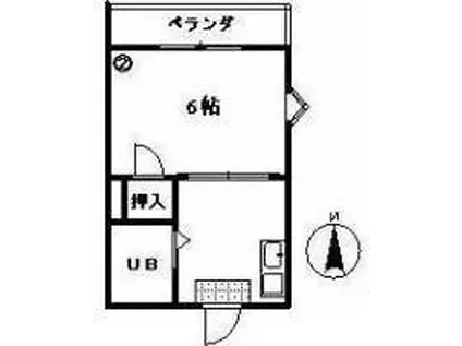 コート新北IV(1K/3階)の間取り写真