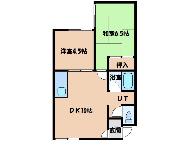 ソレイユいずみ(2DK/1階)の間取り写真