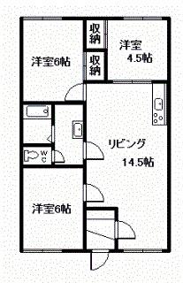 ハイツセンヨウ(3LDK/2階)の間取り写真