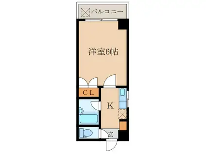 マルマンハイツ(1K/2階)の間取り写真
