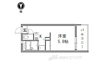 レオパレス緑の香芝(1K/3階)の間取り写真