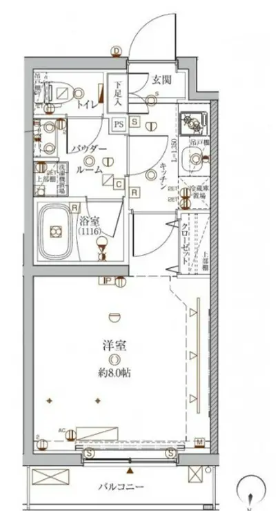 クレイシア目黒都立大学 3階階 間取り