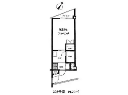小林ビル(1K/3階)の間取り写真