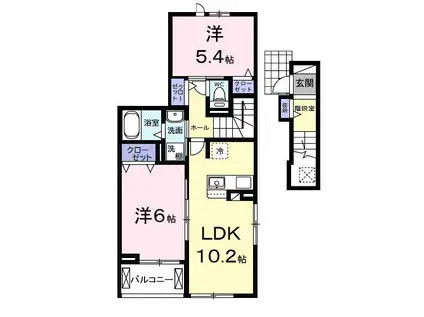 サンリット ヒル(2LDK/1階)の間取り写真