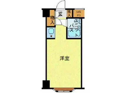 ハローレジデンス西葛西(ワンルーム/2階)の間取り写真