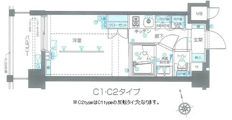 ZOOM品川南 3階階 間取り