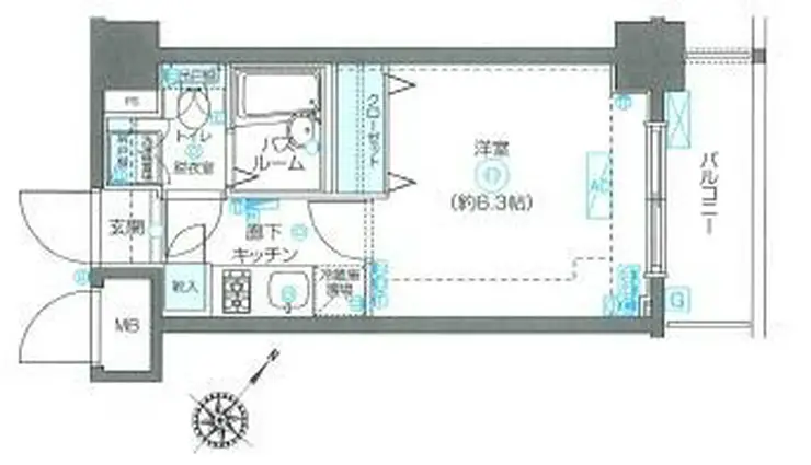 フェニックス池袋参番館 3階階 間取り