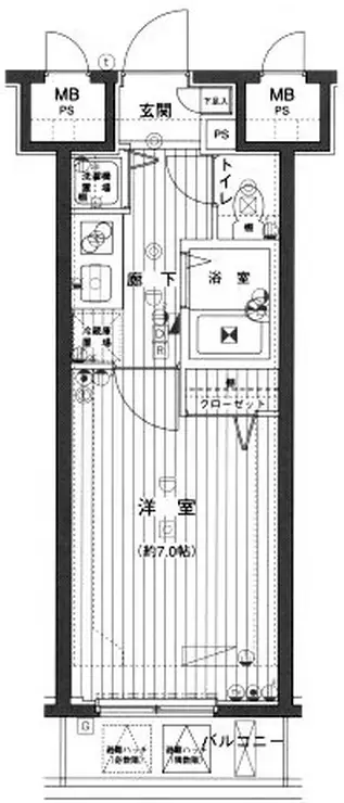 グランド・ガーラ芝公園 2階階 間取り