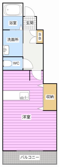 セージュ(1K/1階)の間取り写真