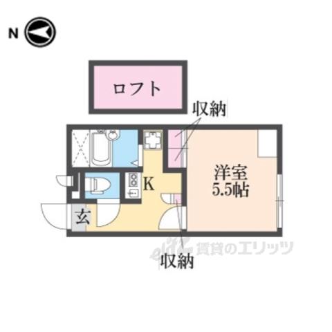 レオパレス水堂(1K/1階)の間取り写真