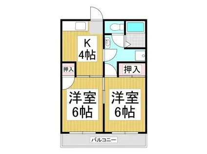 さくらパレス(2K/4階)の間取り写真