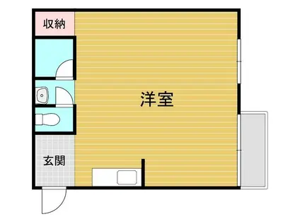 ウェステリア小倉(ワンルーム/1階)の間取り写真