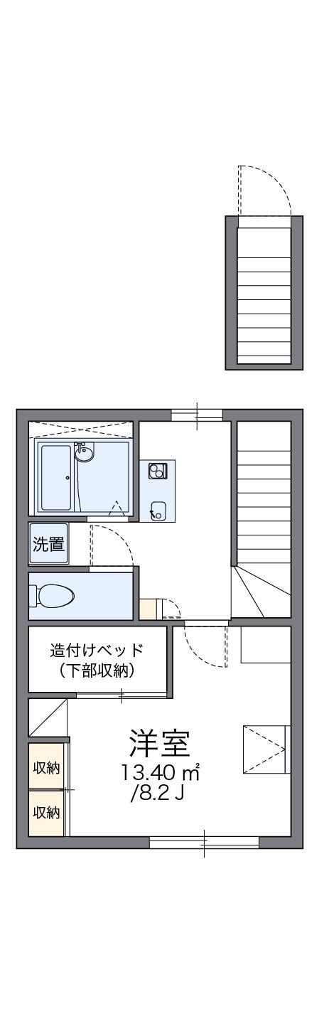 レオパレスPROSPERITE(1K/2階)の間取り写真