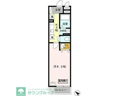 FOREST HILL(1K/1階)の間取り写真