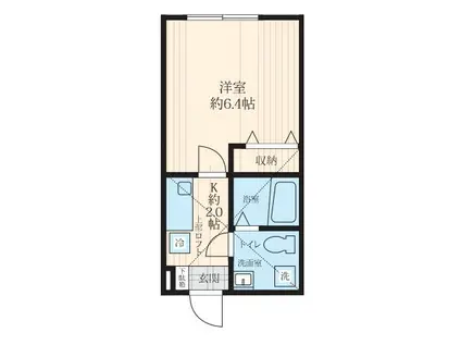 オデッセイ10(1K/1階)の間取り写真