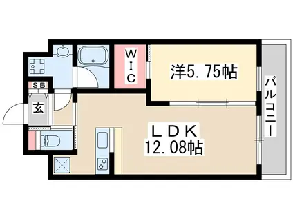 プレジオ東三国(1LDK/2階)の間取り写真