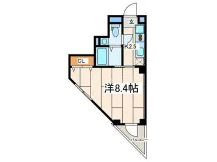 アルムソエダビル(1K/3階)の間取り写真