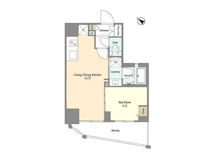 グランカーサ板橋本町(1LDK/5階)の間取り写真